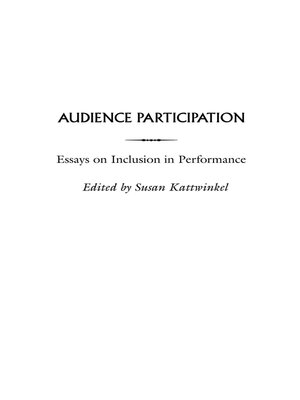 cover image of Audience Participation